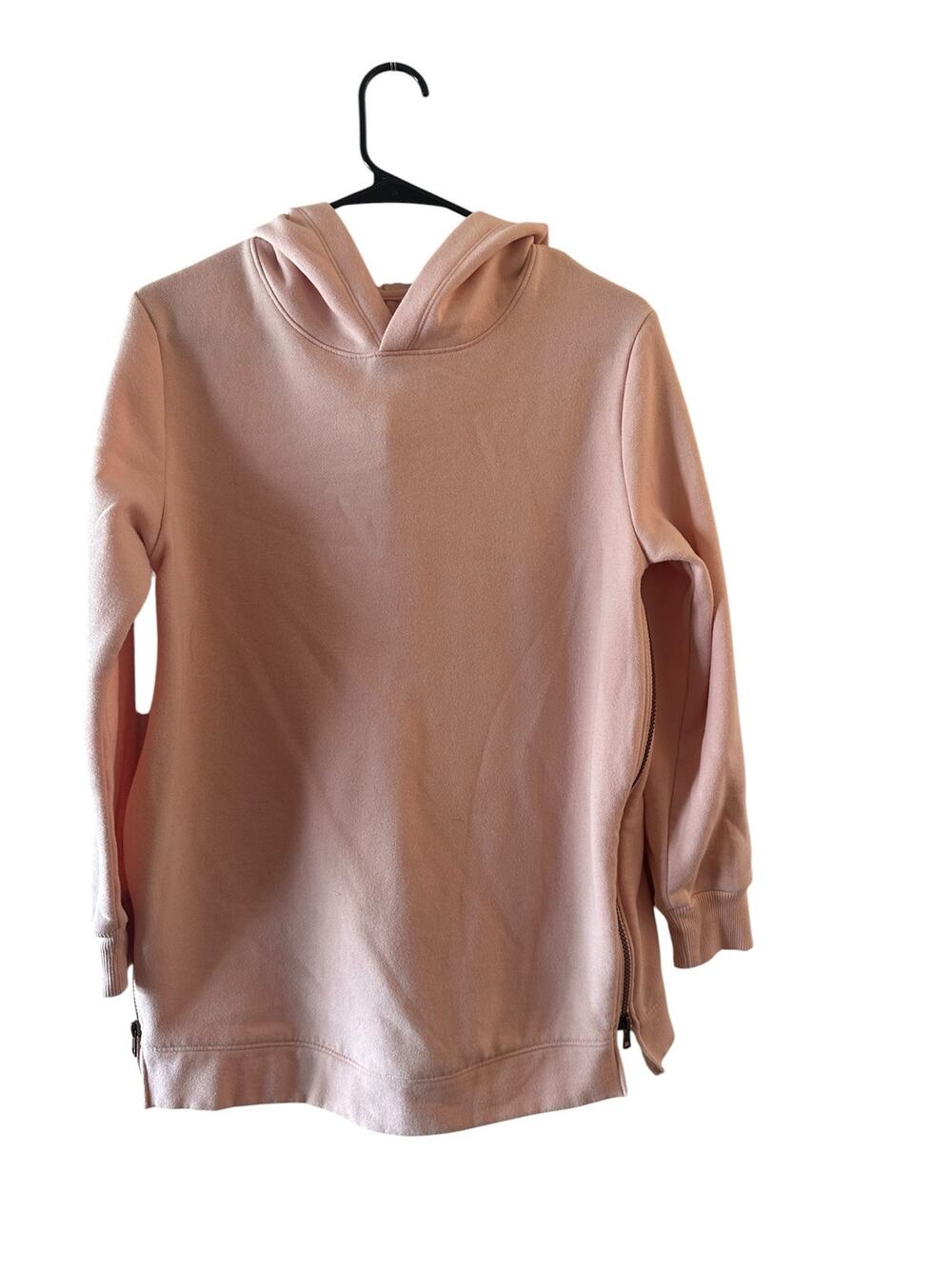 Isabel Maternity Pink Side Zip Long Sleeve Pullover Sweatshirt Women Sz XS